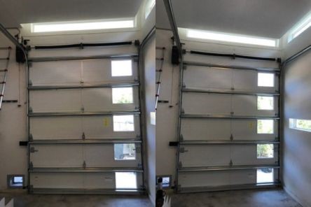 Opener service focusing on tracking and spring parts of Lakewood garage