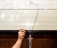 Electric garage door inside