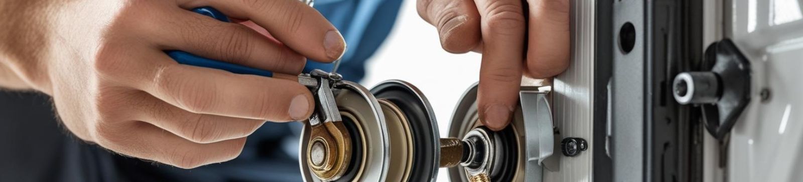 Garage Door Repair Seattle technician replacing worn garage door rollers and hardware on a residential door in Vashon, King County