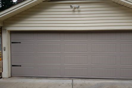 Repaired garage door with new springs near Everett.